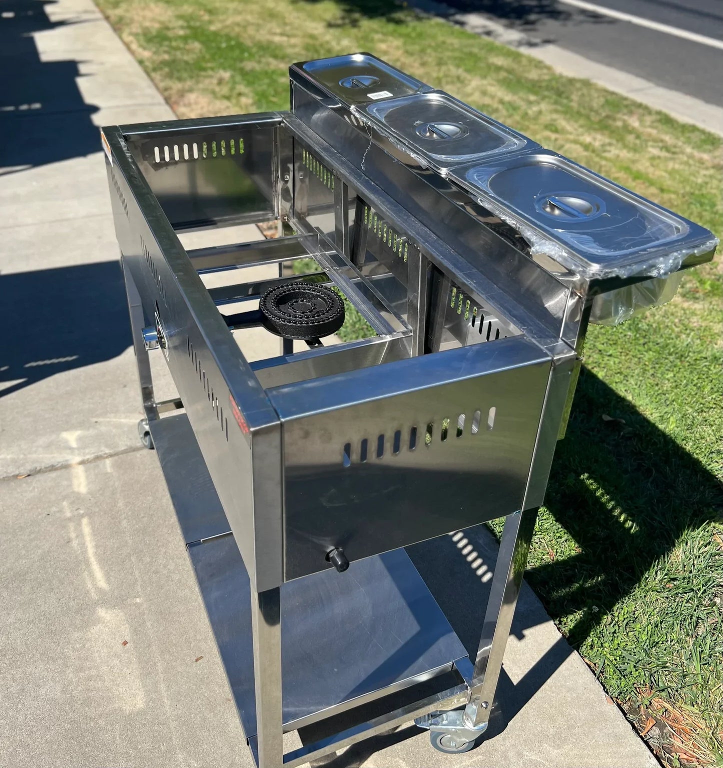 Warming Cart with Salsa Tray